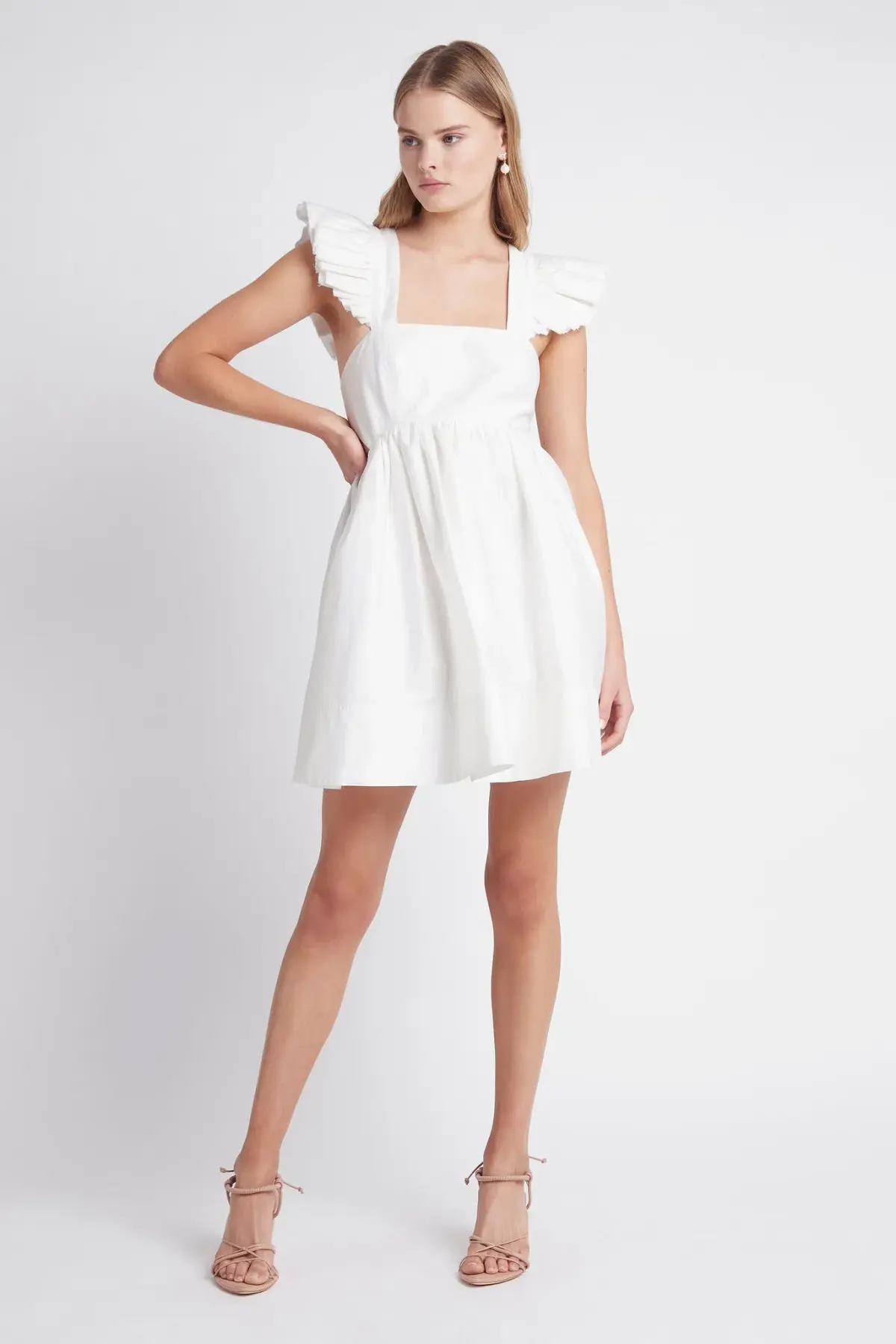Aje Midsummer Mini Dress White Size 6 - Image 1