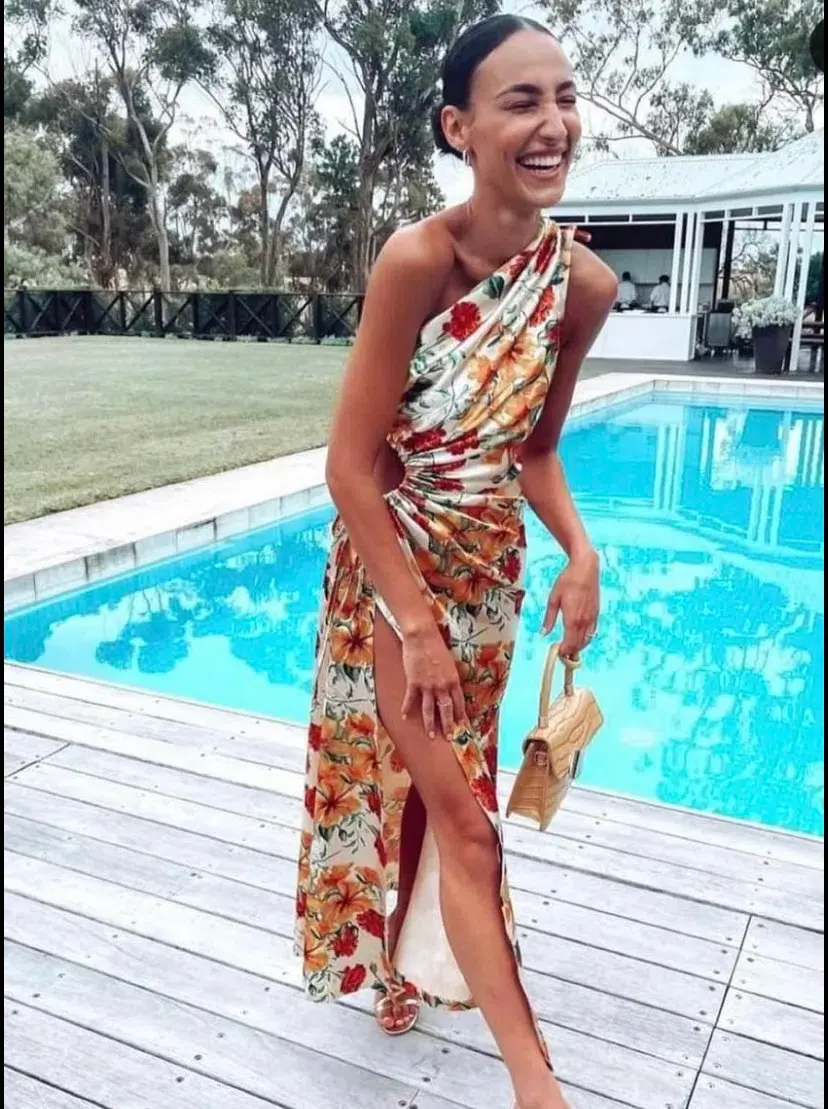 Sonya Moda Nour Yarden Floral Maxi Dress Print Size 6 - Image 5