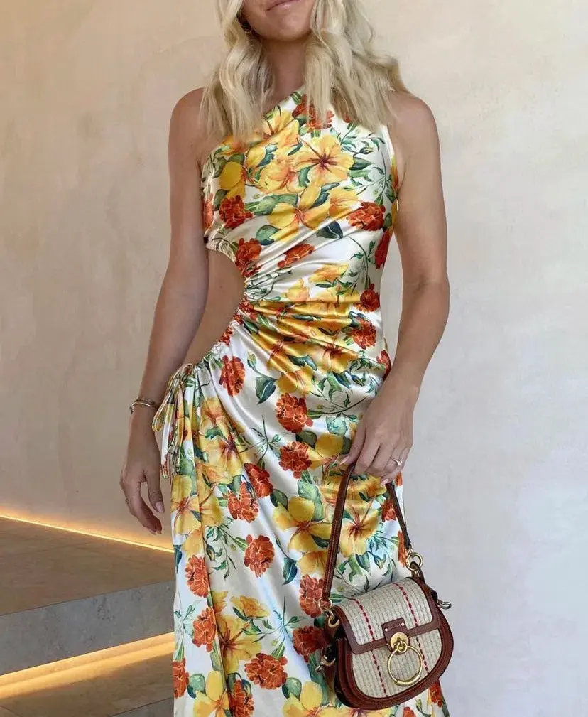 Sonya Moda Nour Yarden Floral Maxi Dress Print Size 6 - Image 4