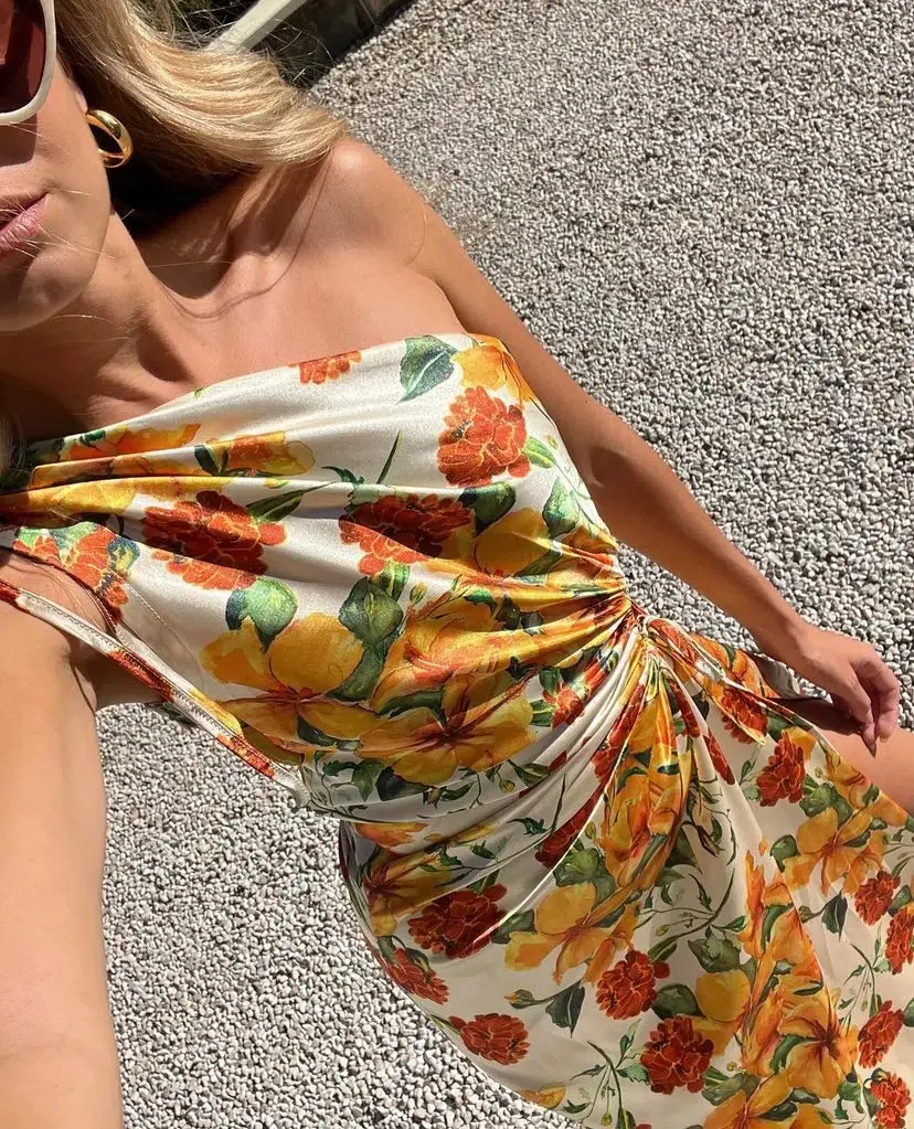 Sonya Moda Nour Yarden Floral Maxi Dress Print Size 6 - Image 3