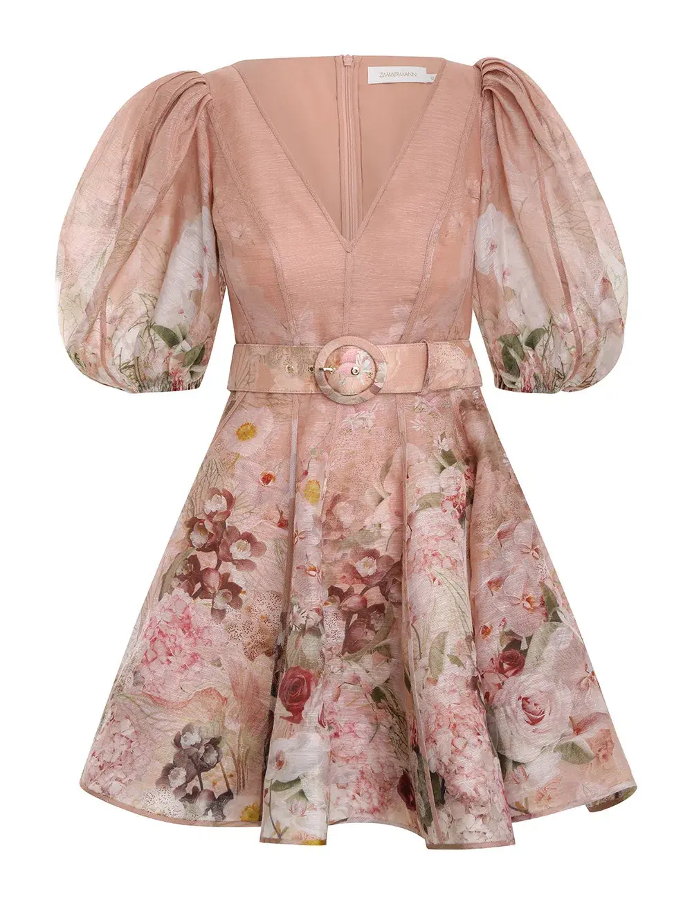 Zimmermann Dancer Puff Sleeve Mini Dress Floral Size 1 / Au 10  - Image 7