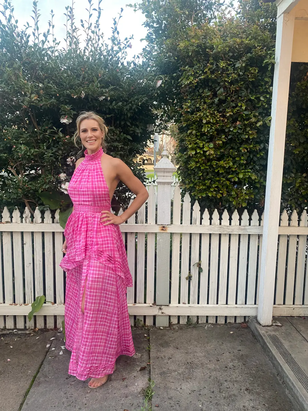 Aje Bungalow Sienna Dress Pink Size 10 for rent on The Volte - main image