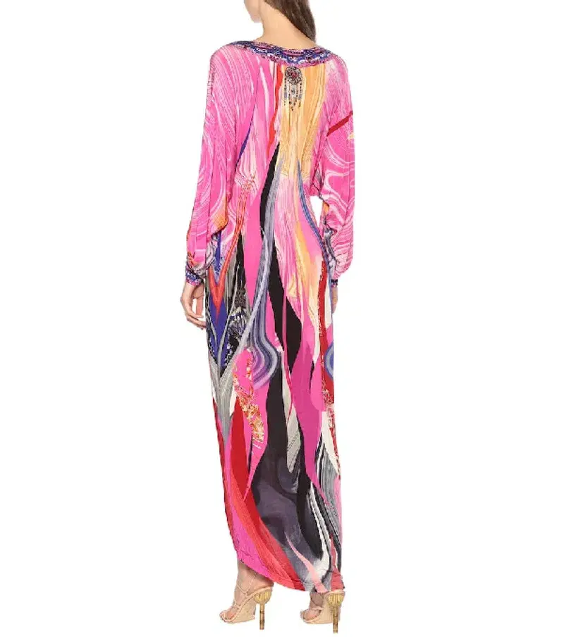 Camilla Long Split Front Twist Dress Multi Size M / AU 12 - Image 2