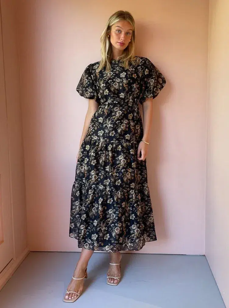 Sir the Label Amerie Open Back Midi Dress Print Size 2 / AU 10 - Image 3