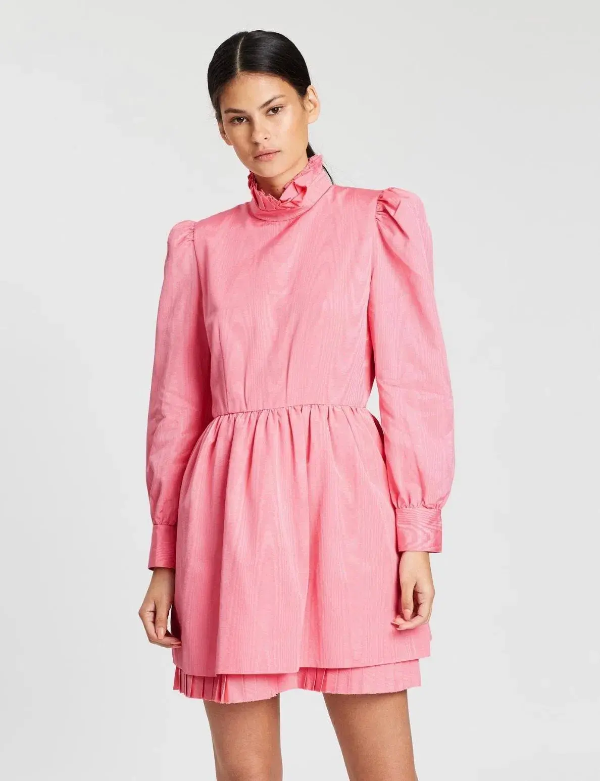 Marc Jacobs The Prairie Moire Mini Dress Pink Size 4 - Image 2