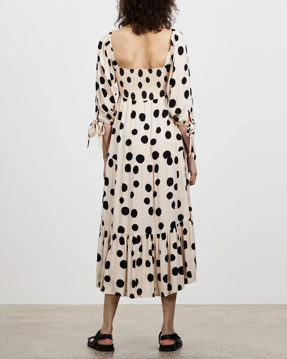 Kivari Rammy Polka Dot Midi Dress Print Size 16 - Image 3