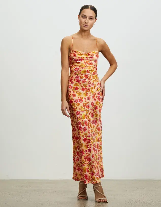 Lover Ophelia Silk Maxi Dress Print Size 8 - Image 1