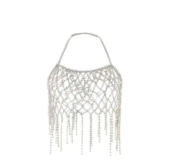 Clio Peppiatt Marie Swarovski Halter Top Size 6 for rent on The Volte - main image