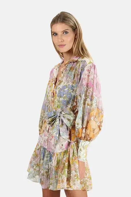 Zimmermann Super Eight Lantern Mini Dress Floral Size 1 / Au 10 - Image 2