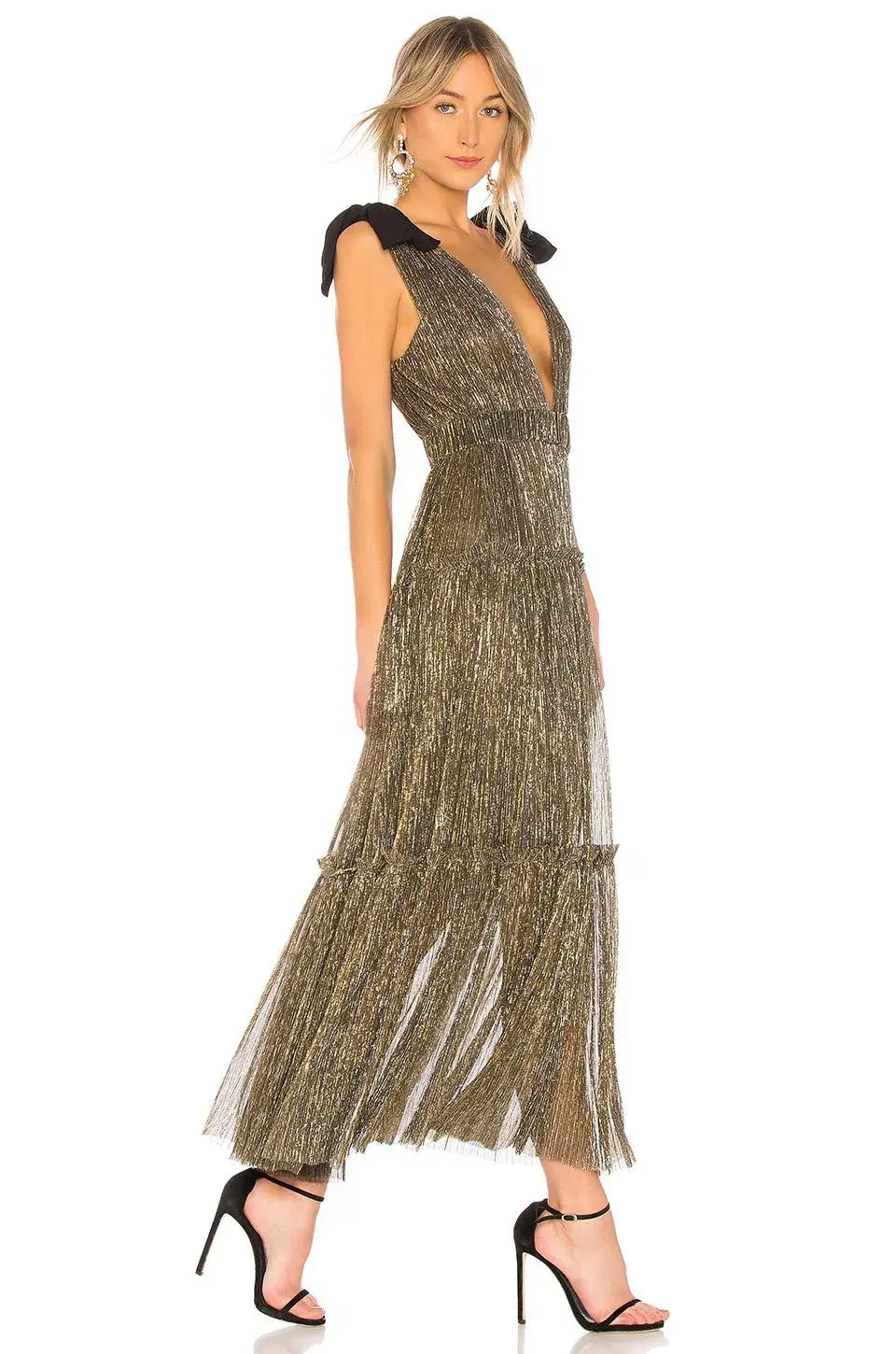 Sabina Musayev Ray Dress Gold Size 10 - Image 1