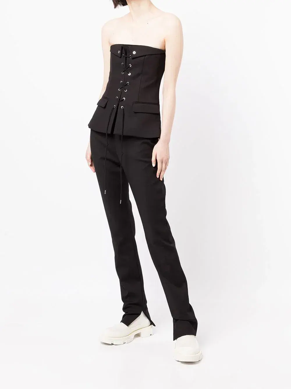 Dion Lee Laced Tailored Bustier Black Size 8 - Image 1