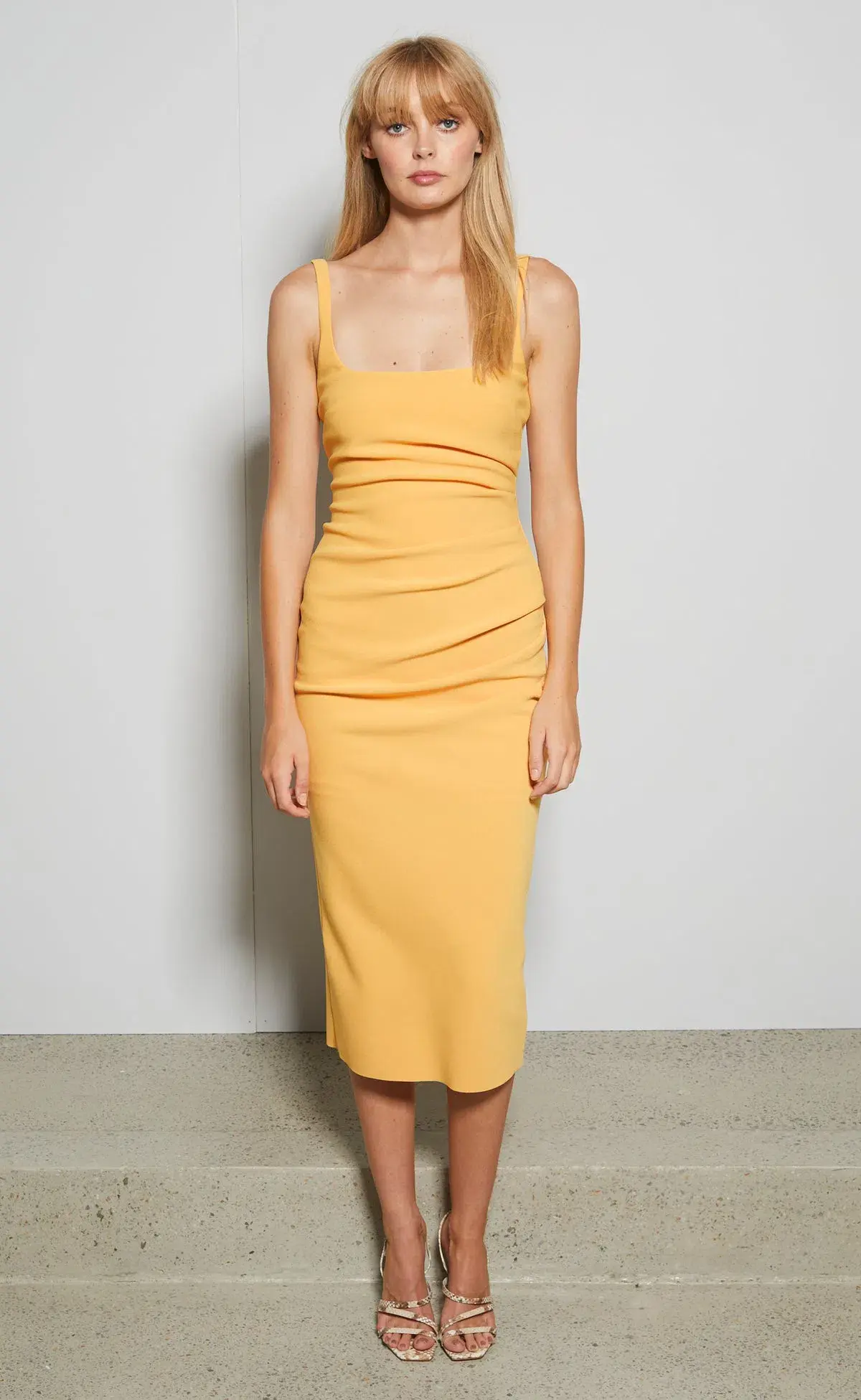 Bec & Bridge Karina Tuck Midi DressTangerine Size 8 - Image 1