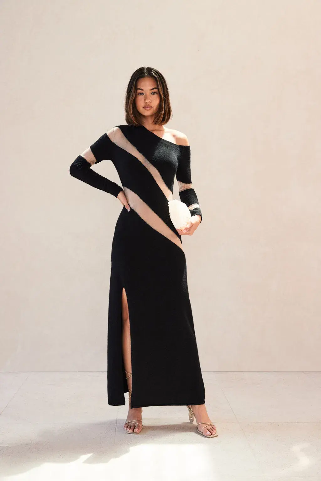 Cult Gaia Nessa Knit Dress Black Size 8 for rent on The Volte - main image