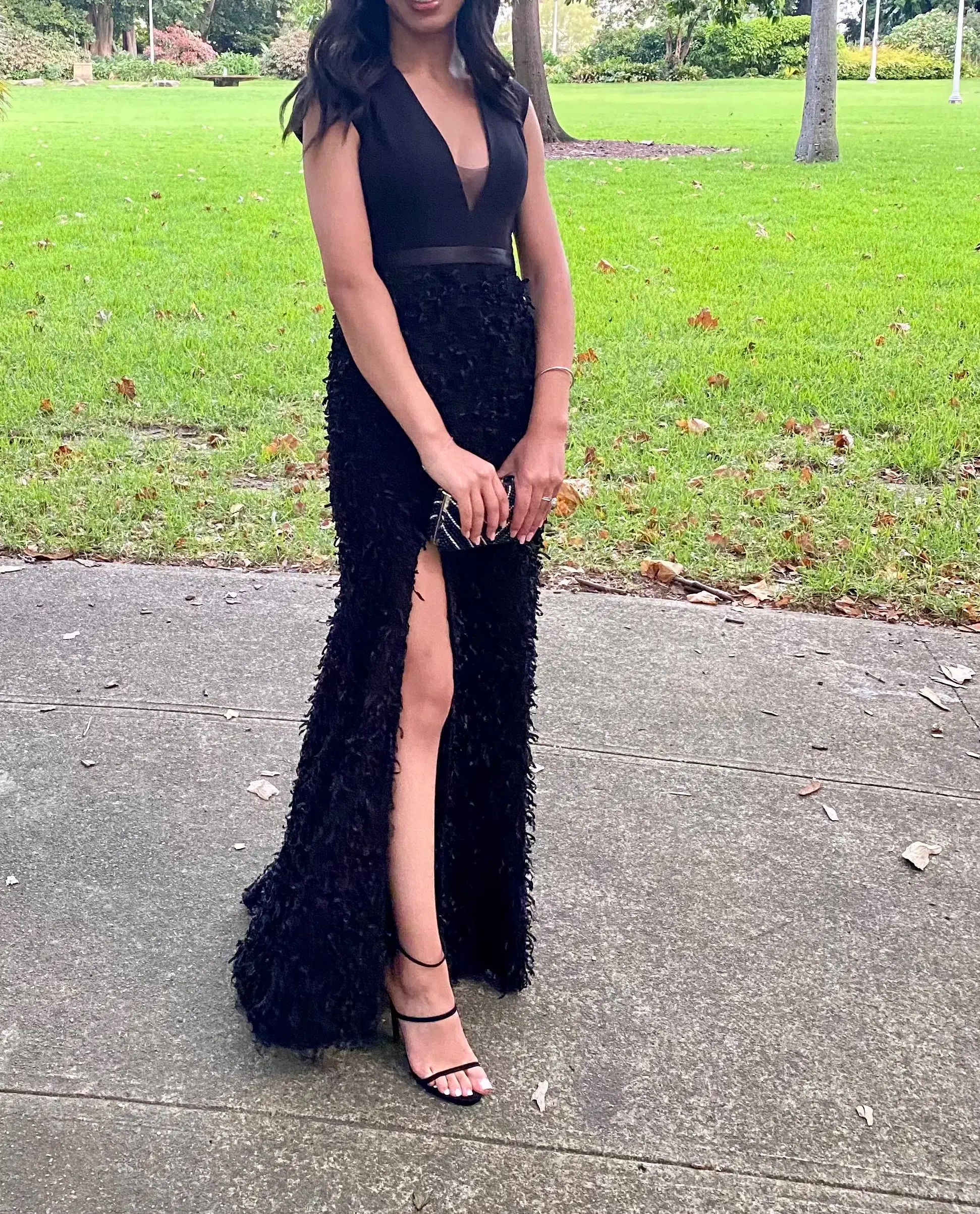 Halston Heritage Black Gown Size 6 - Image 1