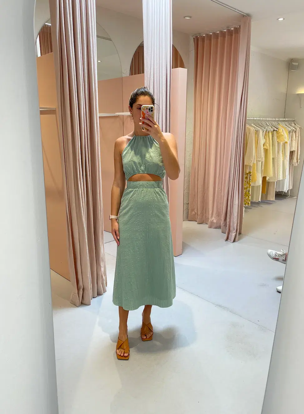 By Nicola Sage Halter Dress Green Size 8 - Image 1