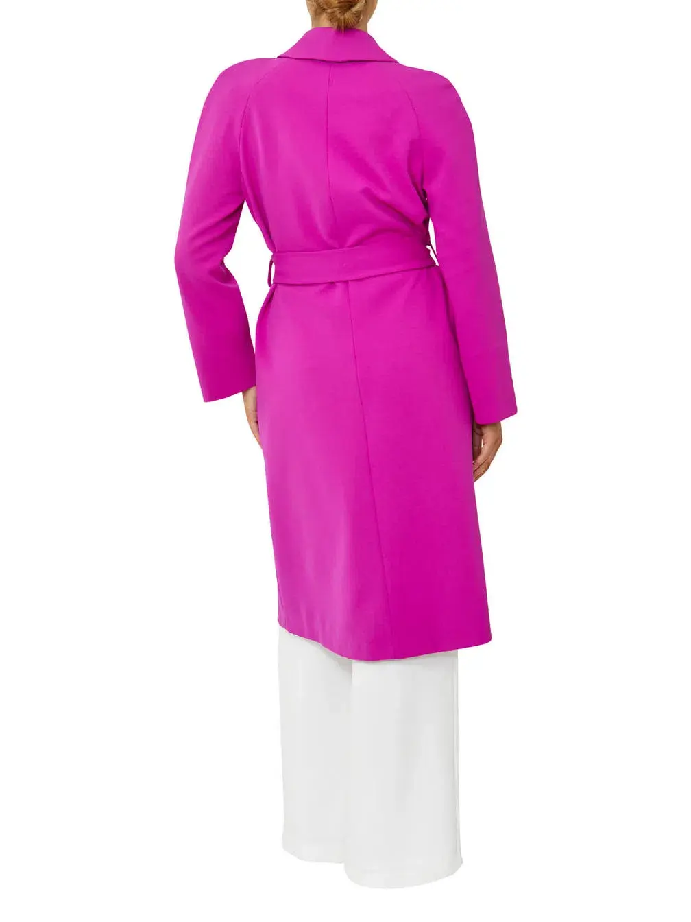 Anthea Crawford Pink Crepe Trench Coat Size 10 - Image 2