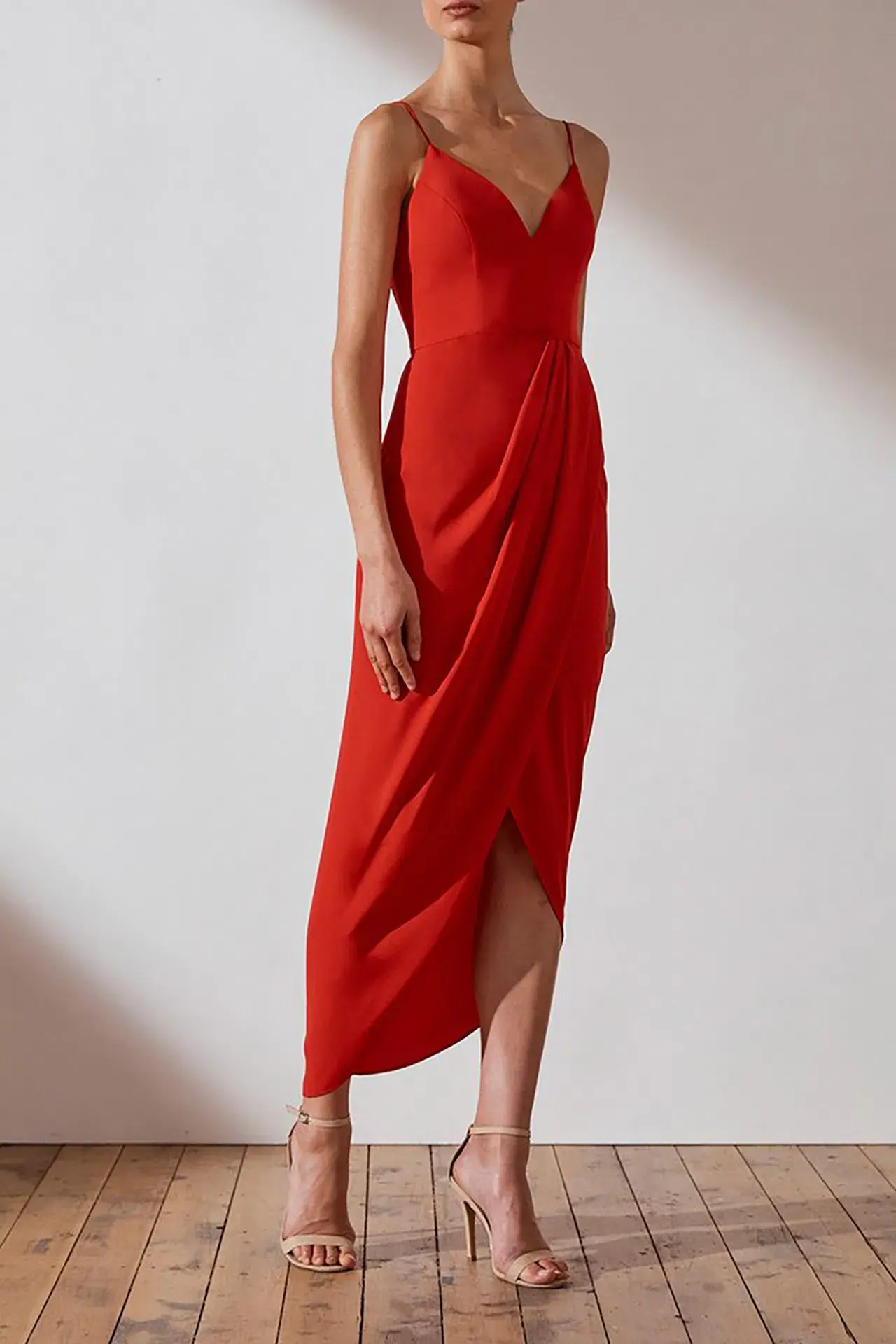 Shona Joy Core Cocktail Dress Red Size 10 - Image 2