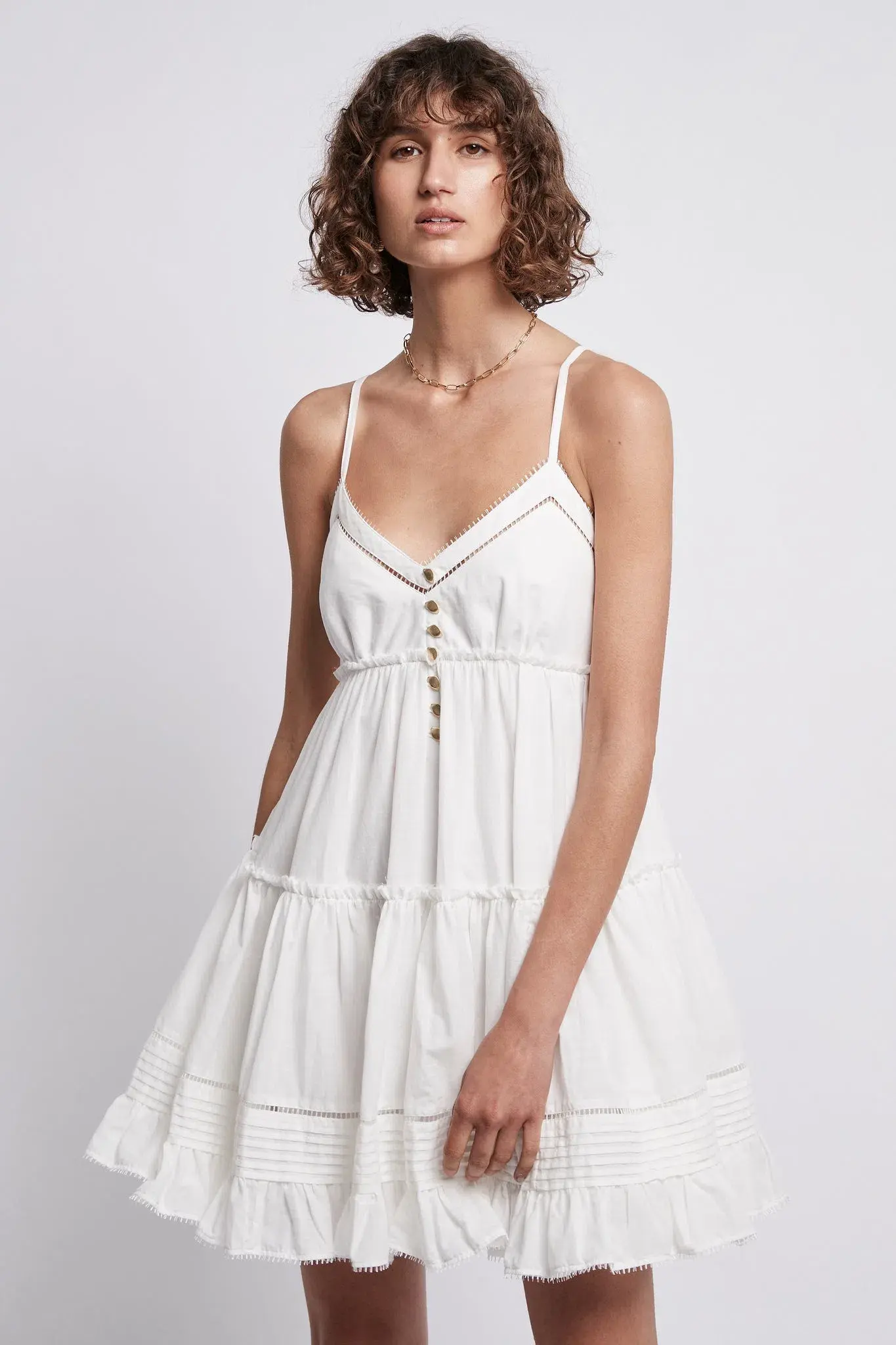 Aje Aria White Mini Dress White Size 12 - Image 2