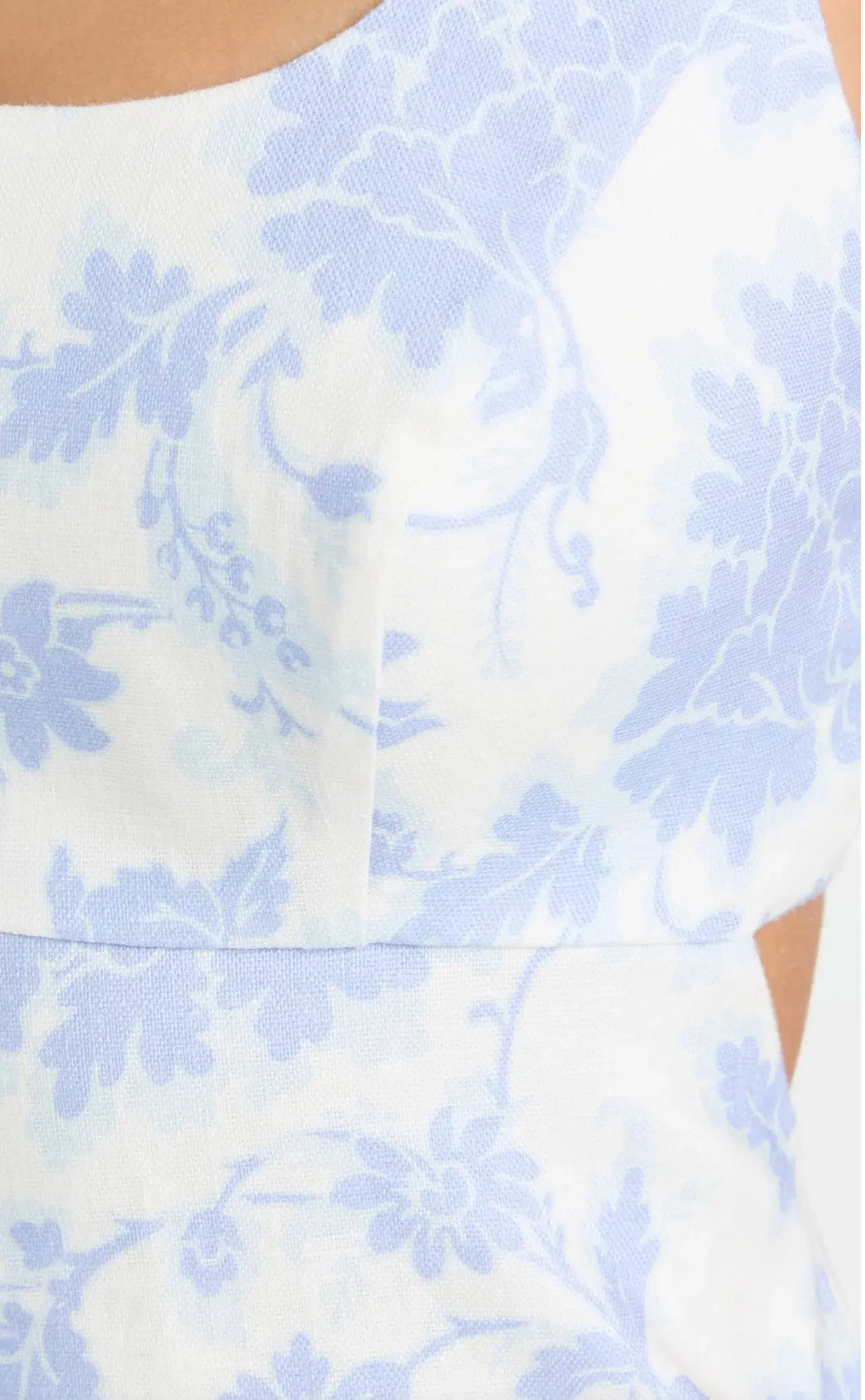 Zimmermann Postcard Open-back Floral-print Linen Midi Dress Blue Size 2/ AU 12  - Image 4