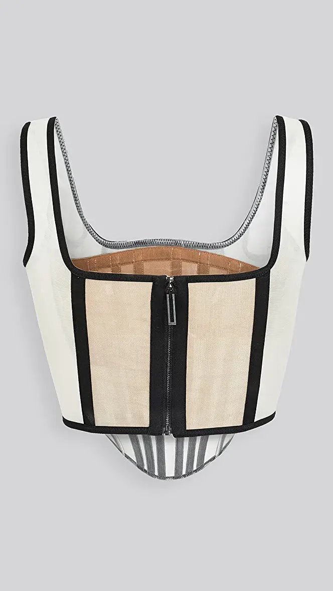 Dion Lee Spacer Knit Corset Top Cream Size 4 - Image 5