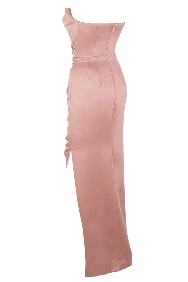 House of CB Adrienne Satin Strapless Gown Blush Size 6 - Image 6