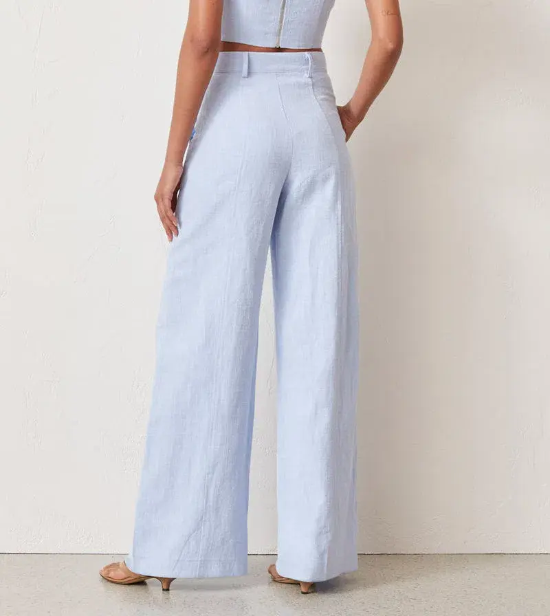Bec & Bridge Astrid Knit Tee and Anika Pants Set Blue Size 10 - Image 4