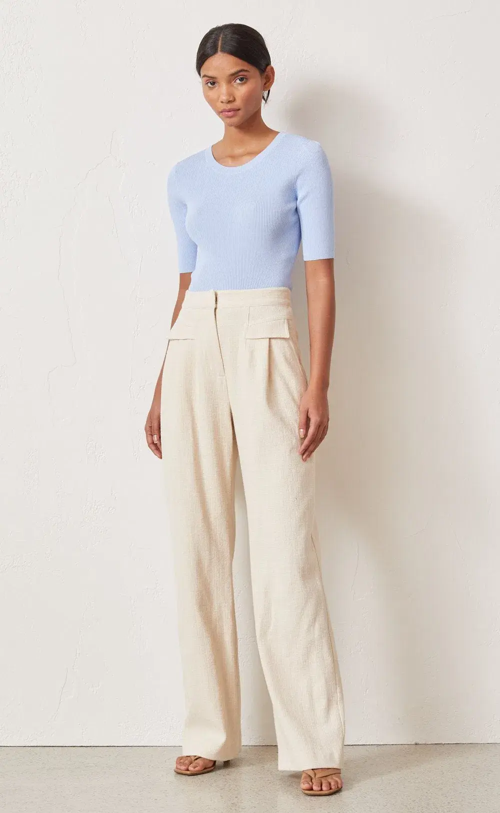 Bec & Bridge Astrid Knit Tee and Anika Pants Set Blue Size 10 - Image 1