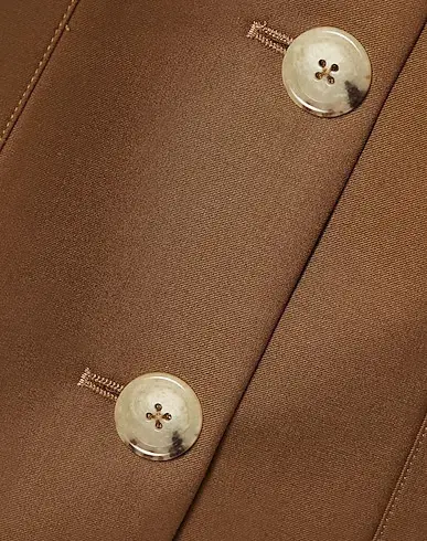 Anna Quan Portia Single Breasted Tailored Dress Brown Size 10 - Image 5
