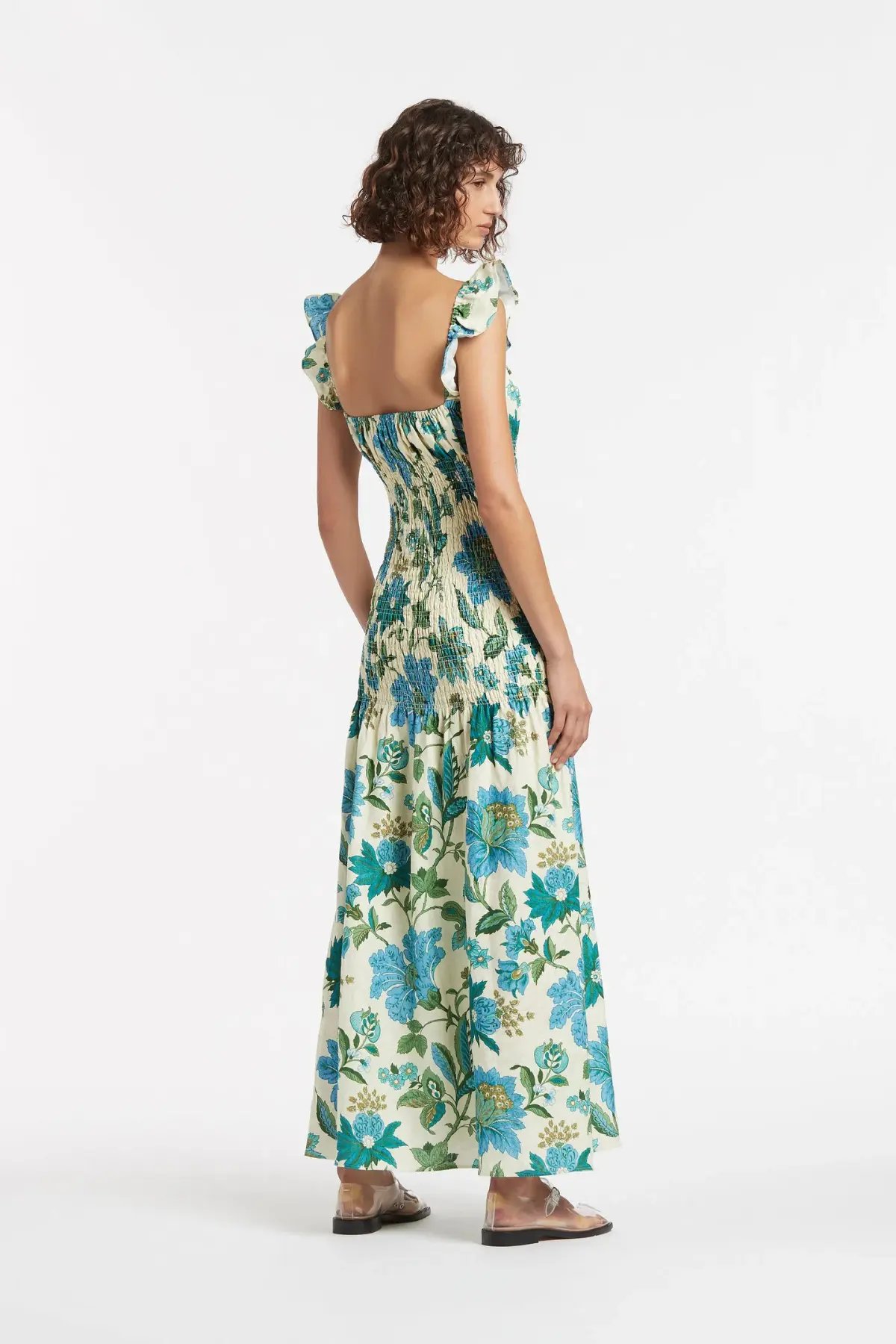 Sir the Label Alexandre Ruched Midi Dress Print Size 6 - Image 2