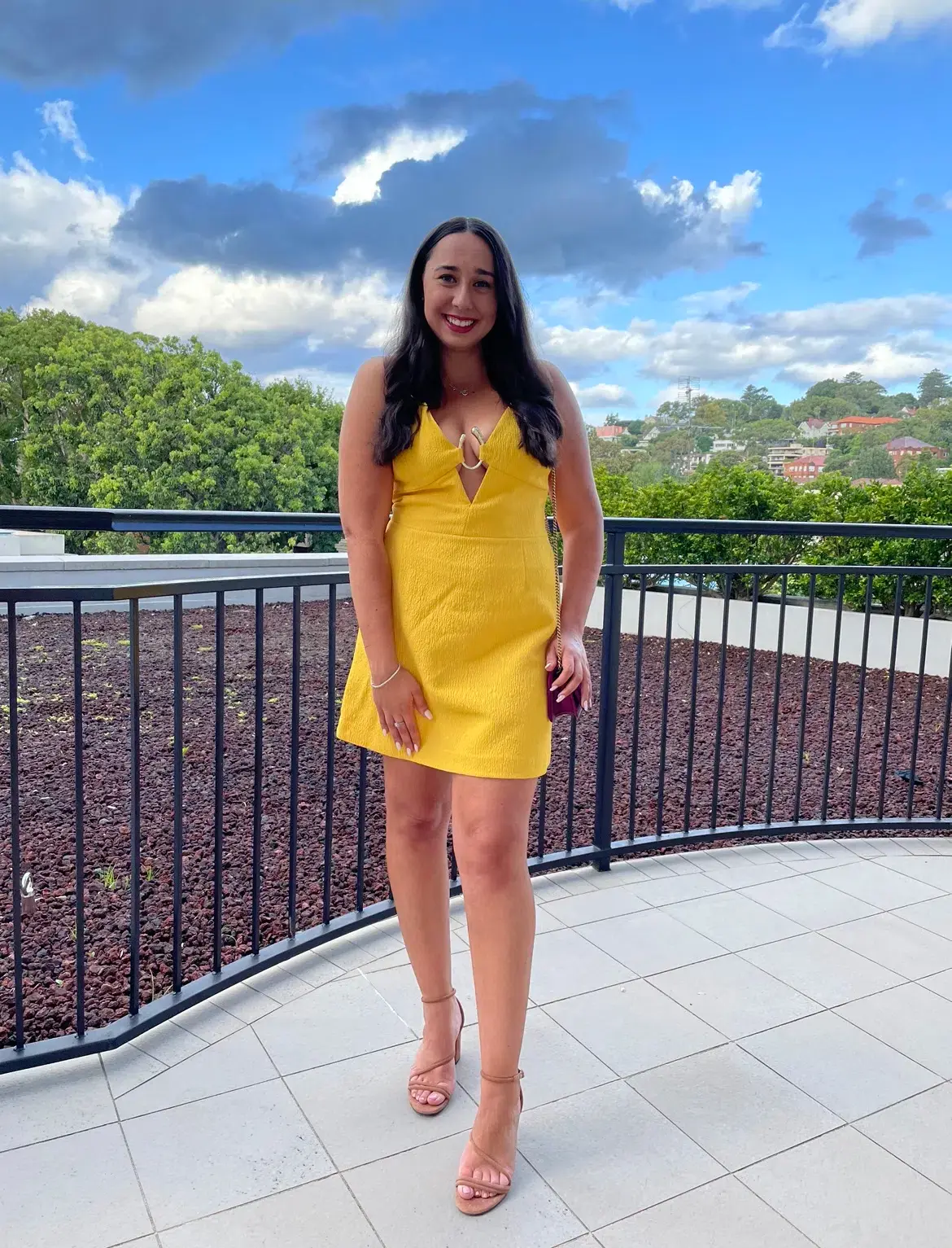 Rebecca Vallance Romy Mini Dress Yellow Size 12 - Image 3