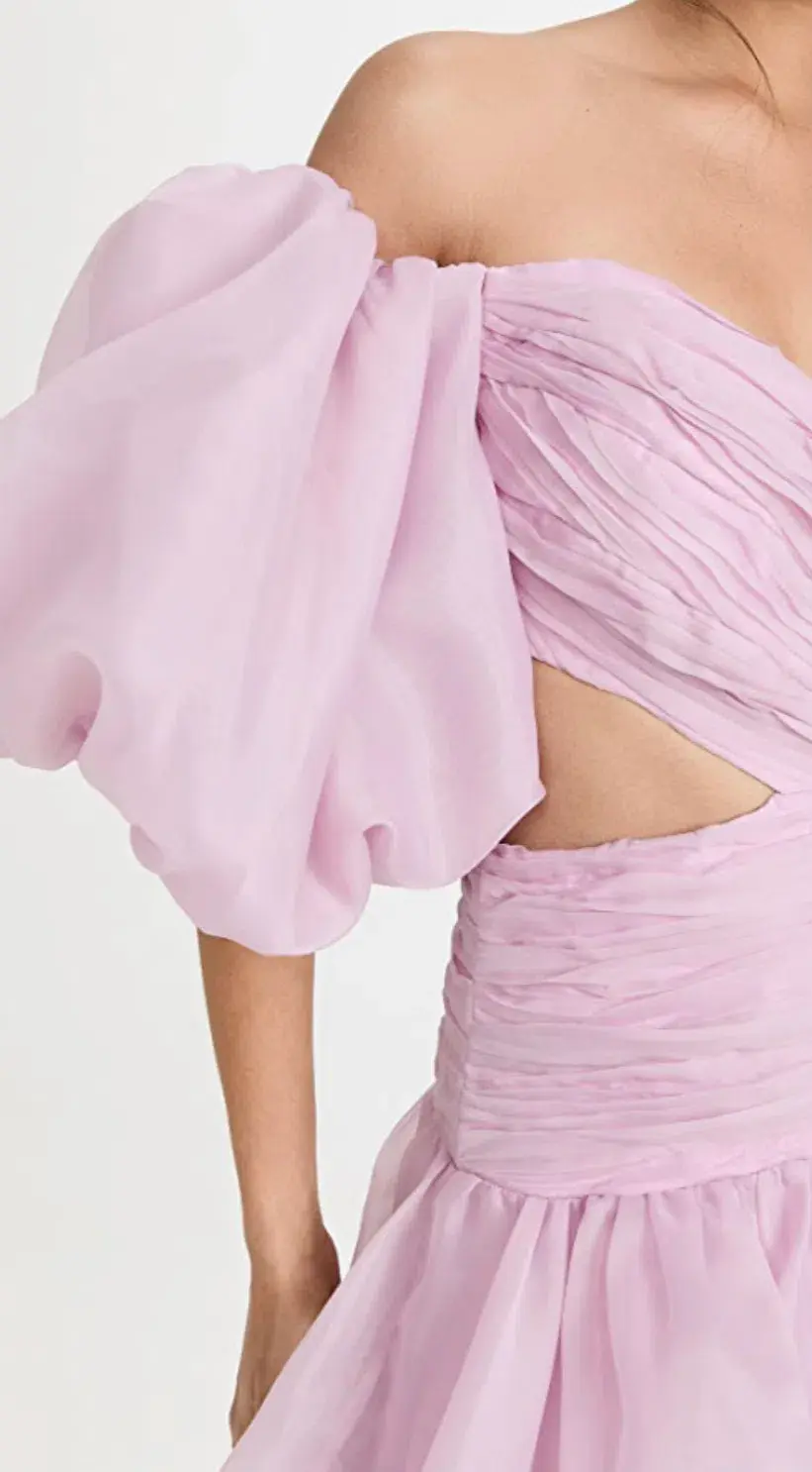 Aje Myriad Cut Out Mini Dress Lilac Size 14 - Image 1