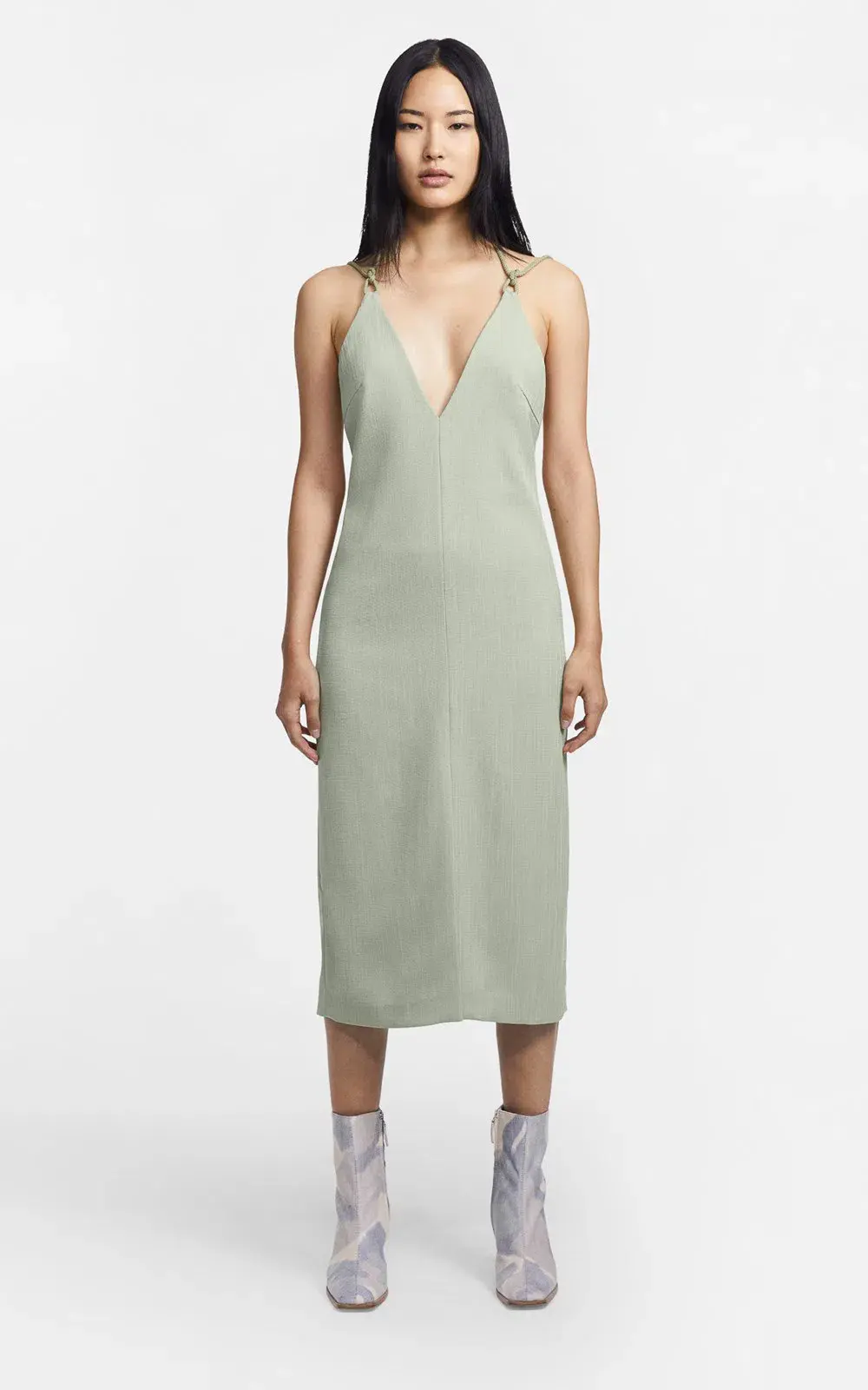 Dion Lee Macrame Slip Dress Green Size 8 - Image 1