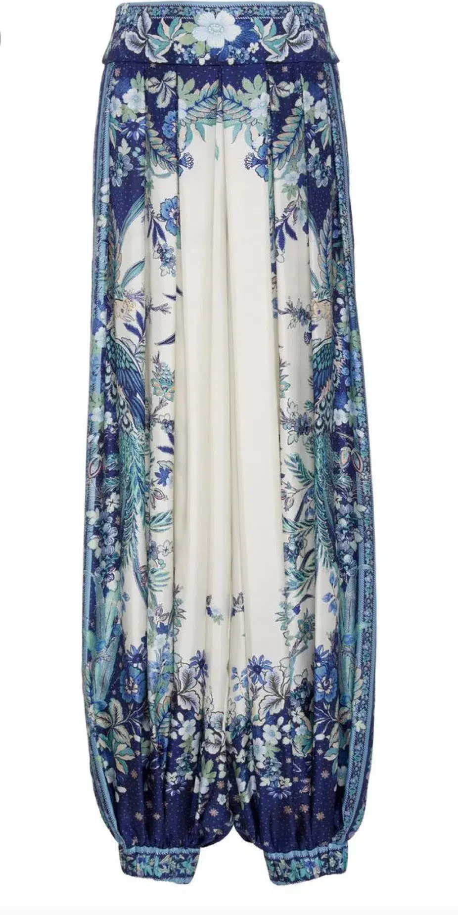 Zimmermann Glassy Pleated Silk Twill Harem Pants Print Size 3 / AU 14 - Image 4