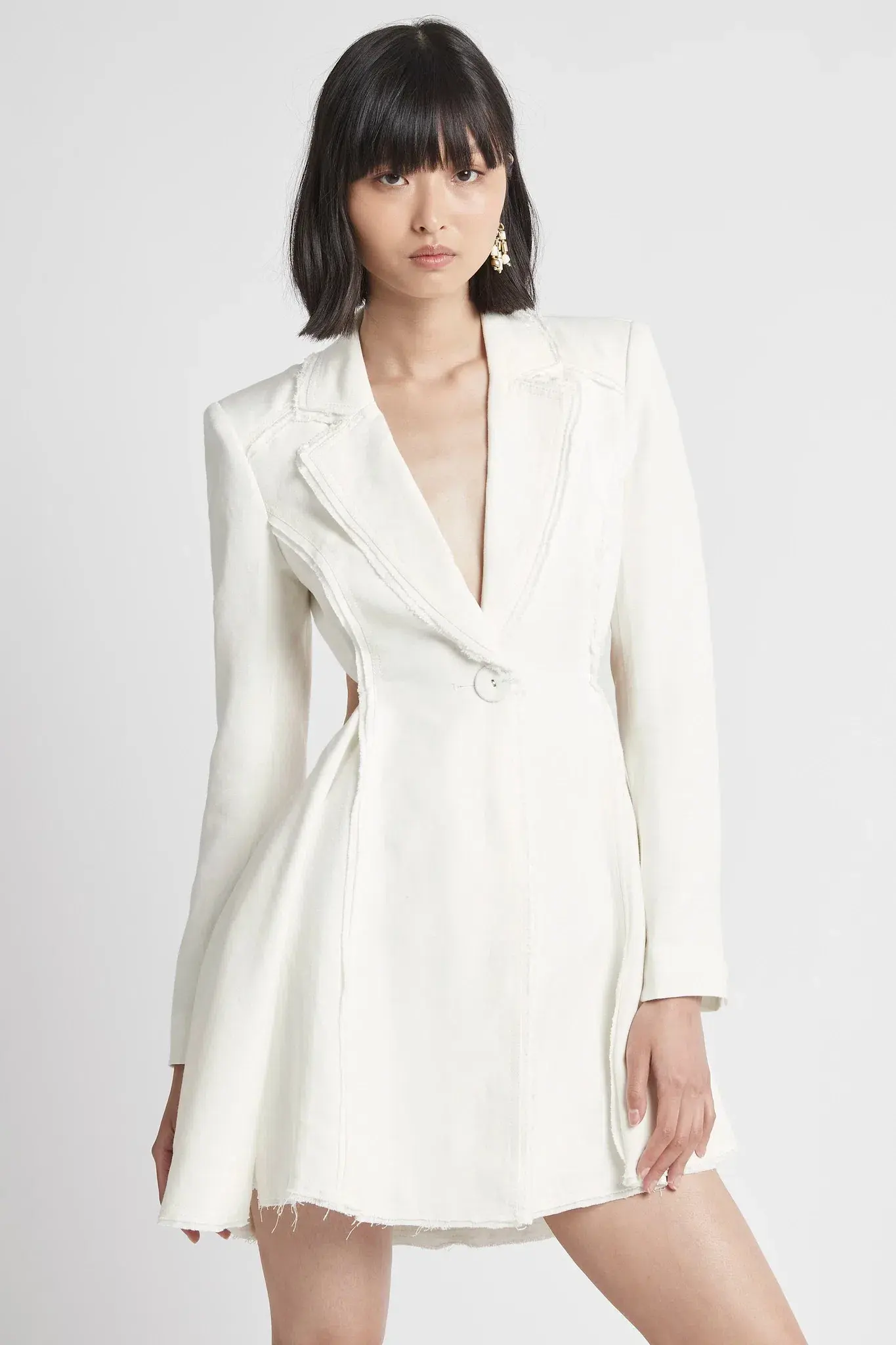 Aje Martino Cut Out Blazer Dress White Size 8 - Image 2