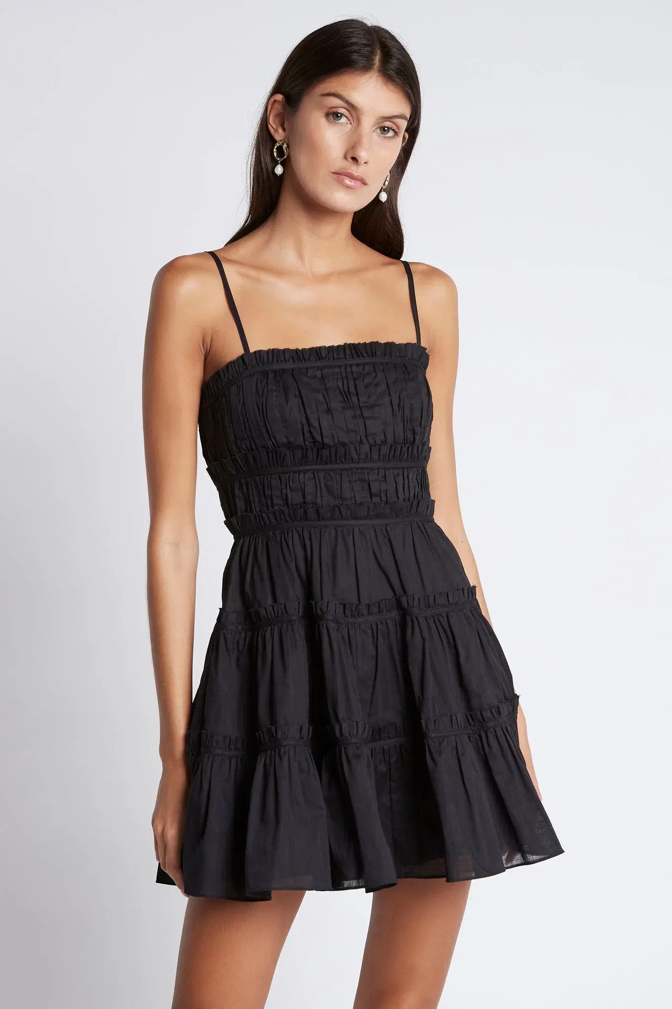 Aje Breathless Mini Dress Black Size 12 - Image 1