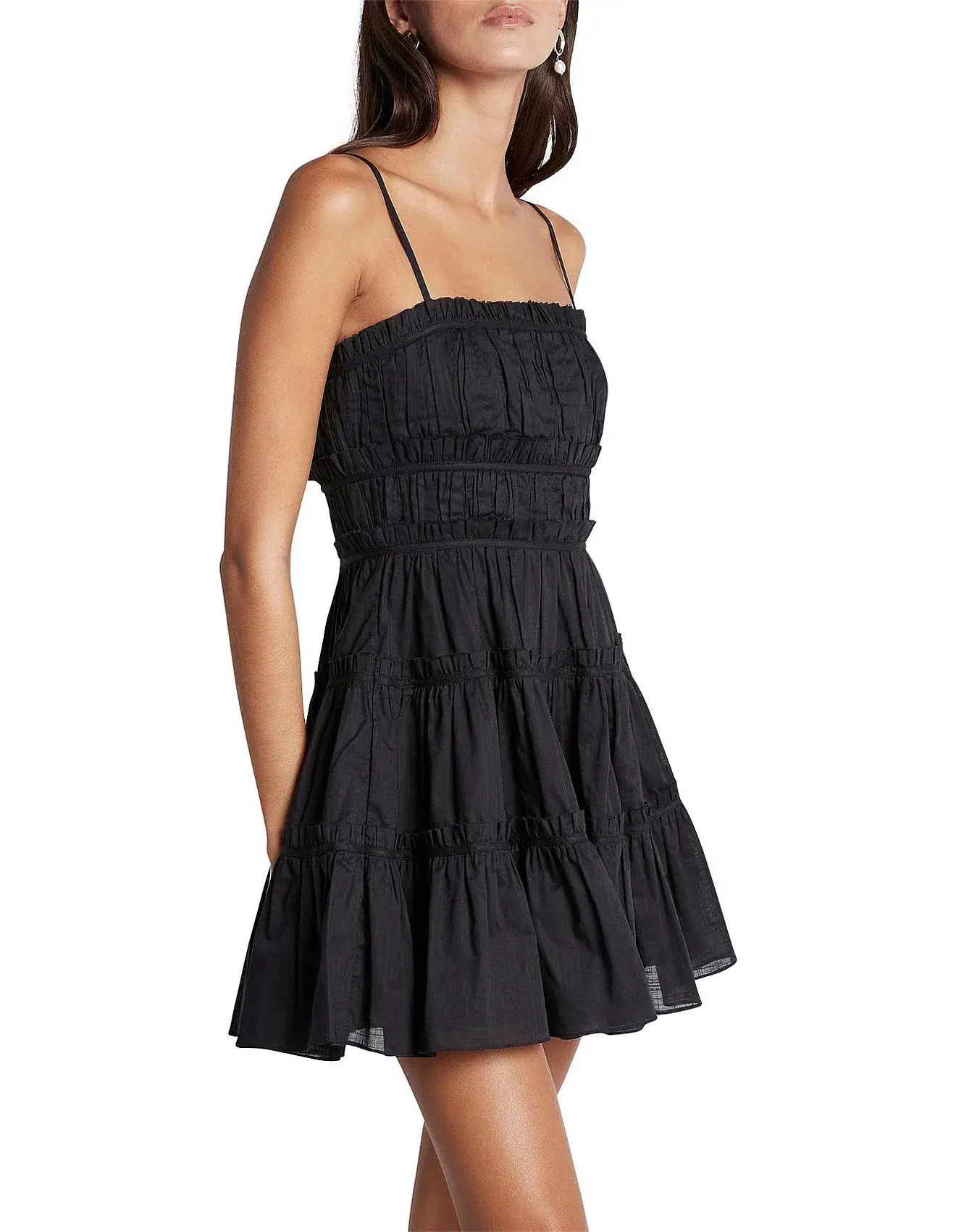 Aje Breathless Mini Dress Black Size 12 - Image 5