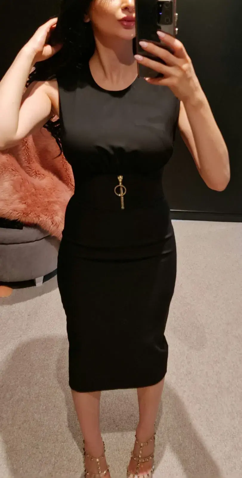 Sheike Midi Dress Black Size 6  - Image 1