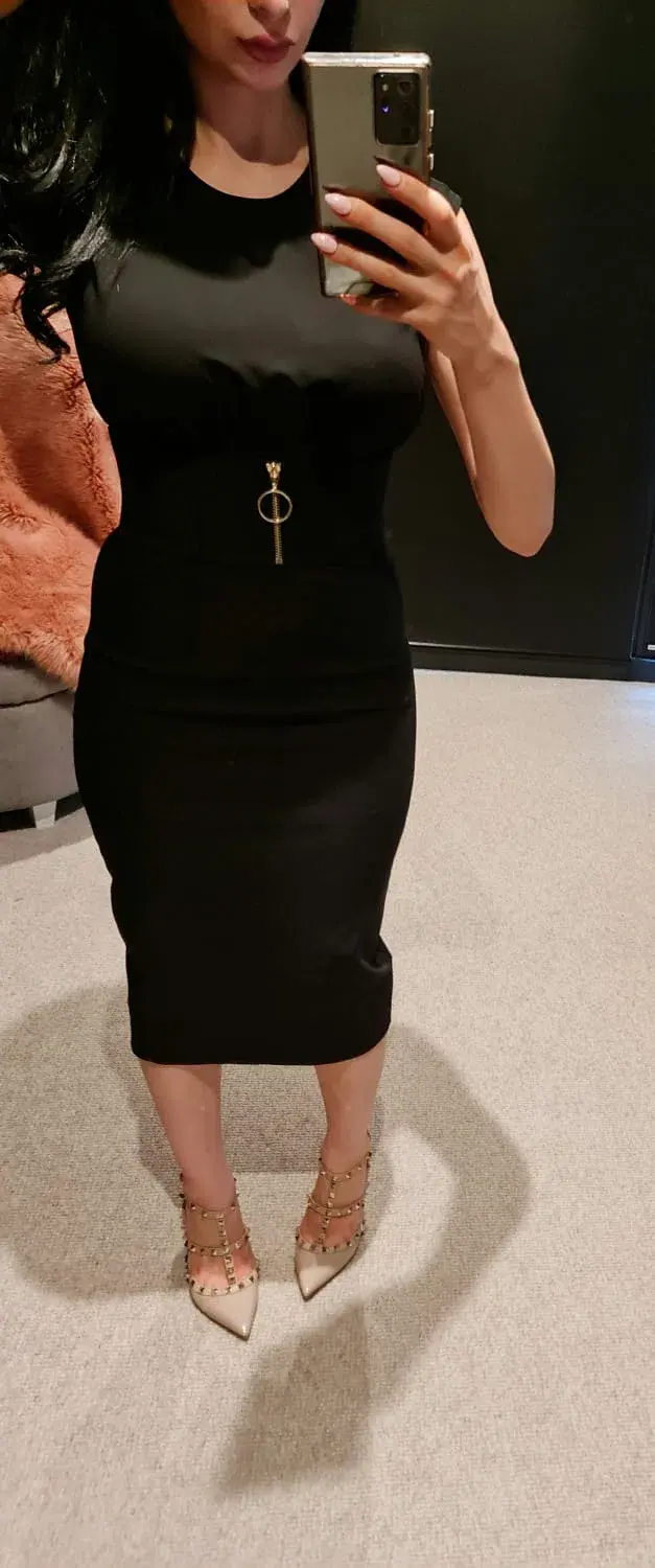 Sheike Midi Dress Black Size 6  - Image 2