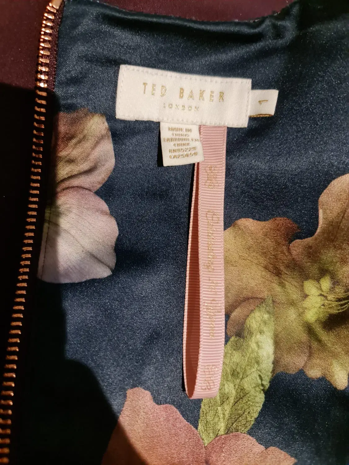 Ted Baker Midi Dress Burgundy Size 8  - Image 3