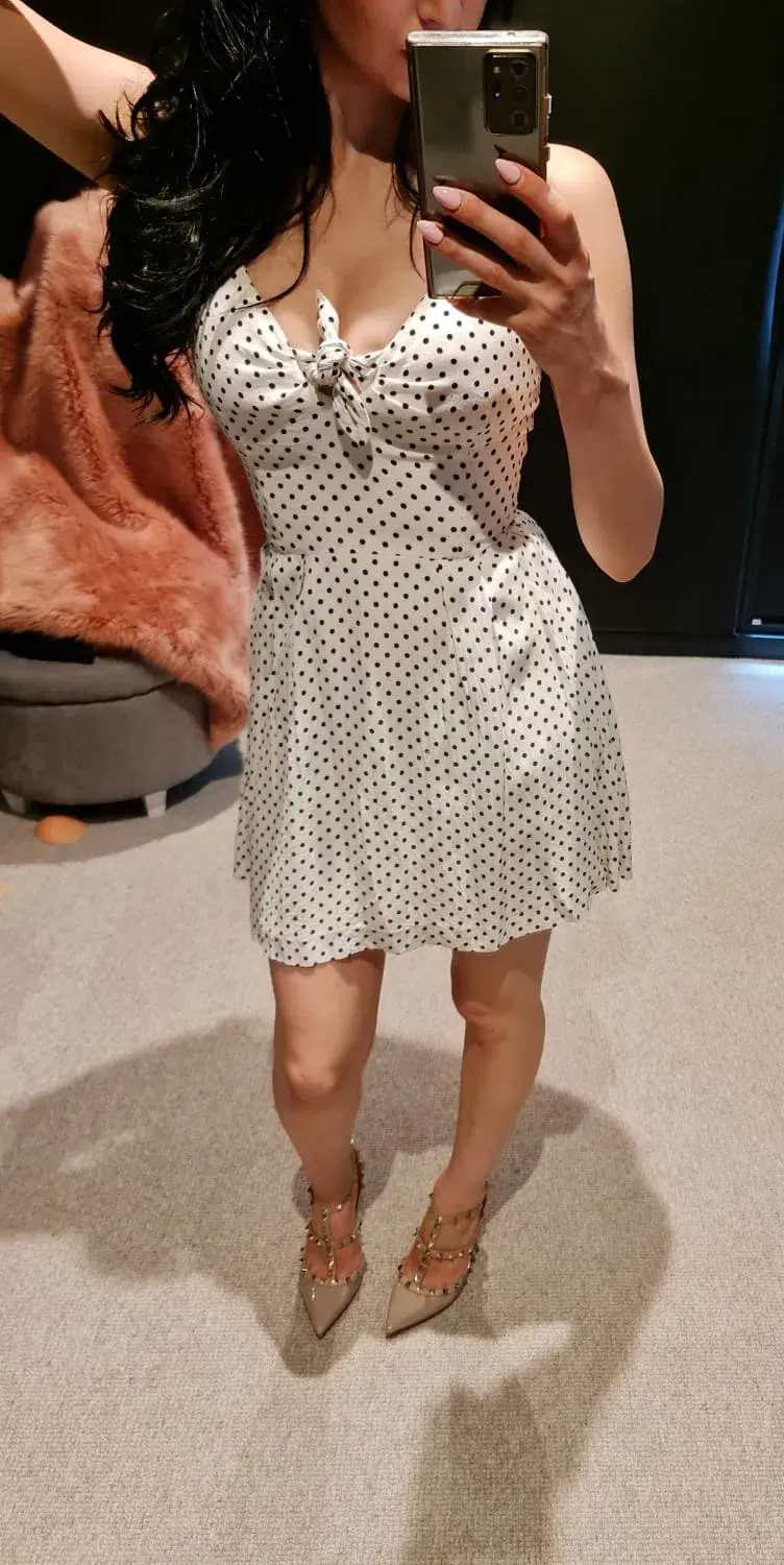 Alannah Hill Polka Dots Mini Dress Print Size 6 for rent on The Volte - main image