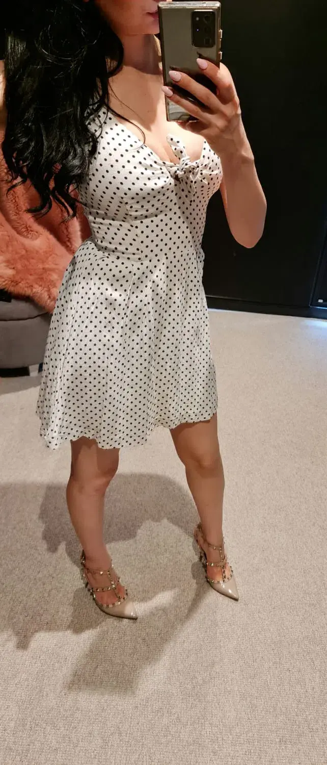 Alannah Hill Polka Dots Mini Dress Print Size 6 - Image 4