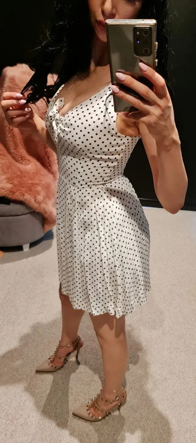 Alannah Hill Polka Dots Mini Dress Print Size 6 - Image 5