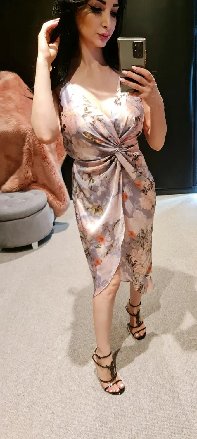 Sheike Floral Midi Dress Print Size 6 - Image 3
