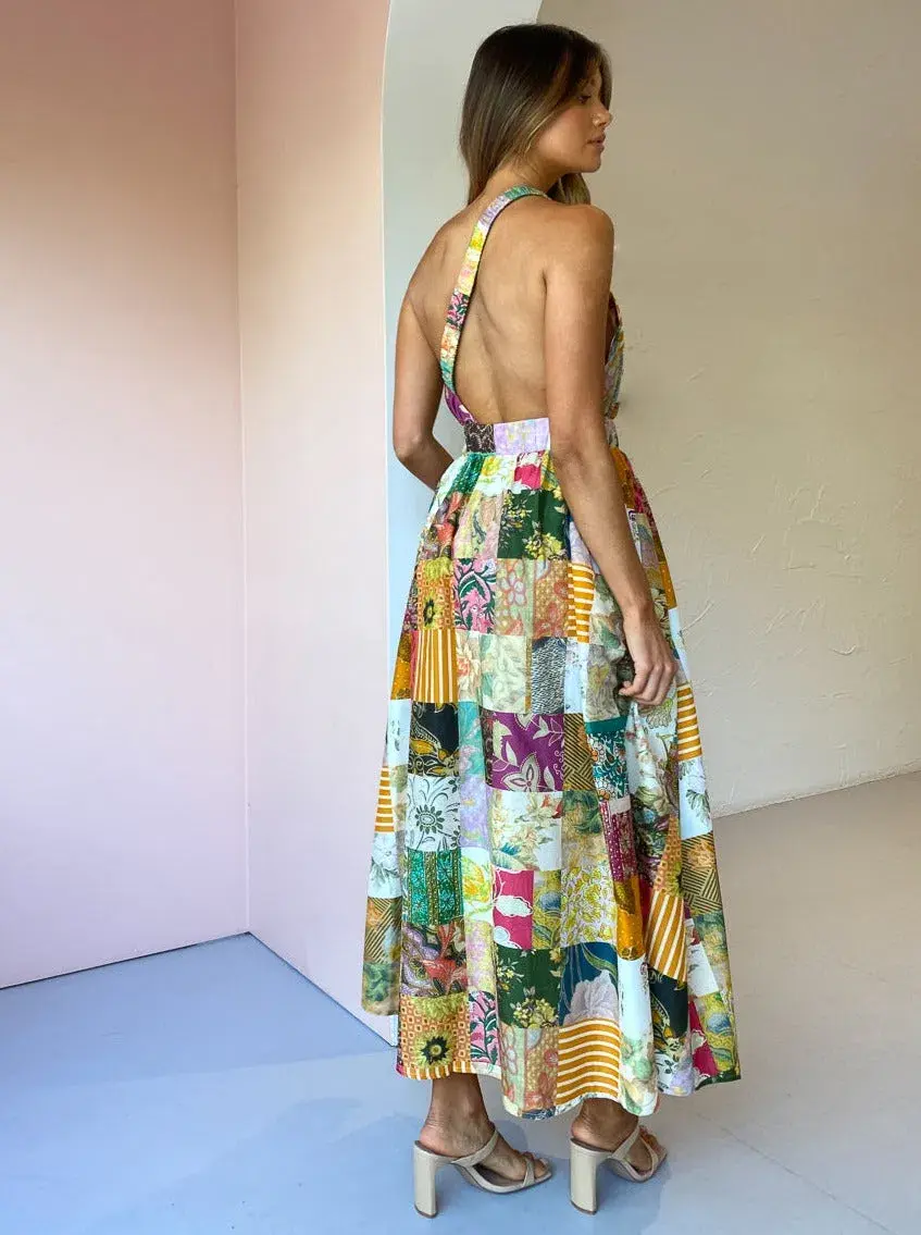 Alemais Hattie One Shoulder Midi Dress Print Size 8 - Image 4