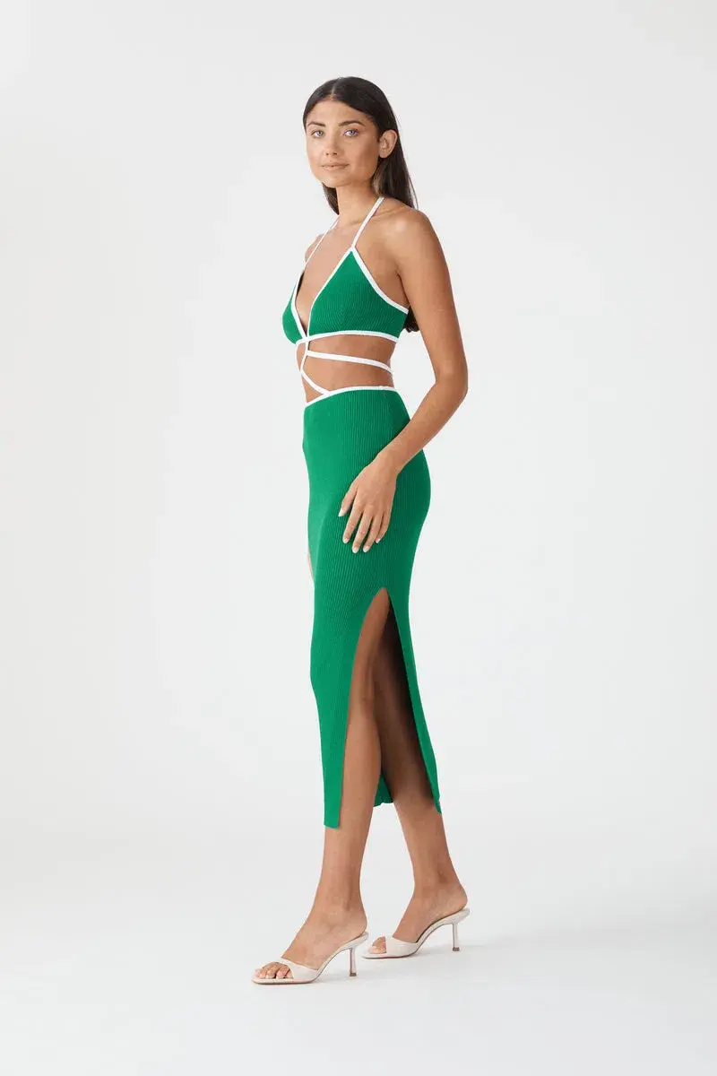 San Sloane Gabby Midi Dress Green Size 8 - Image 2