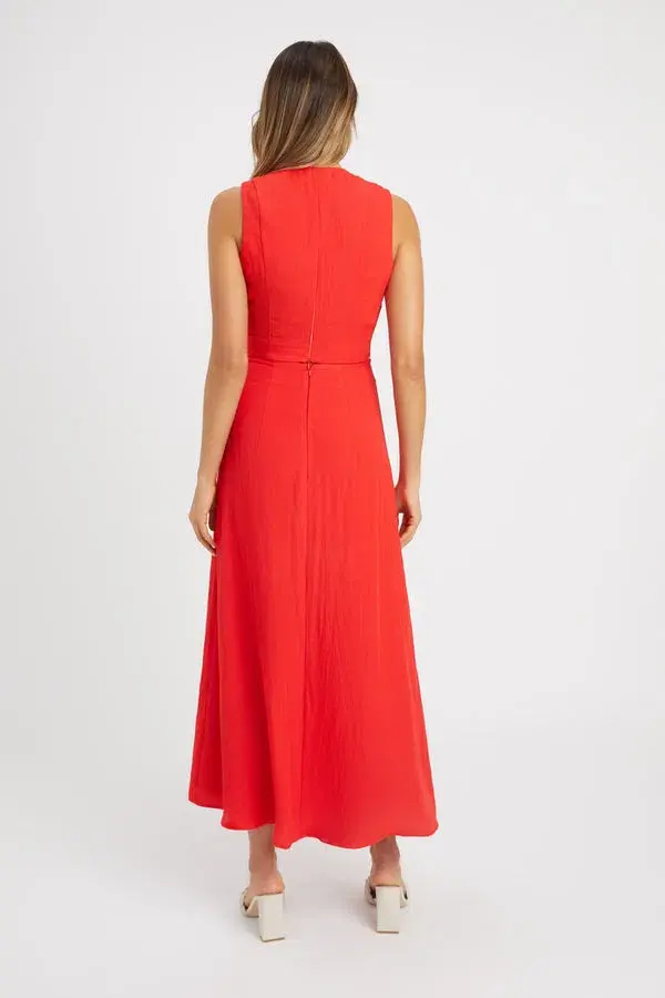 Kookai Hayman Split Skirt & Top  Set Red Size 6 - Image 2