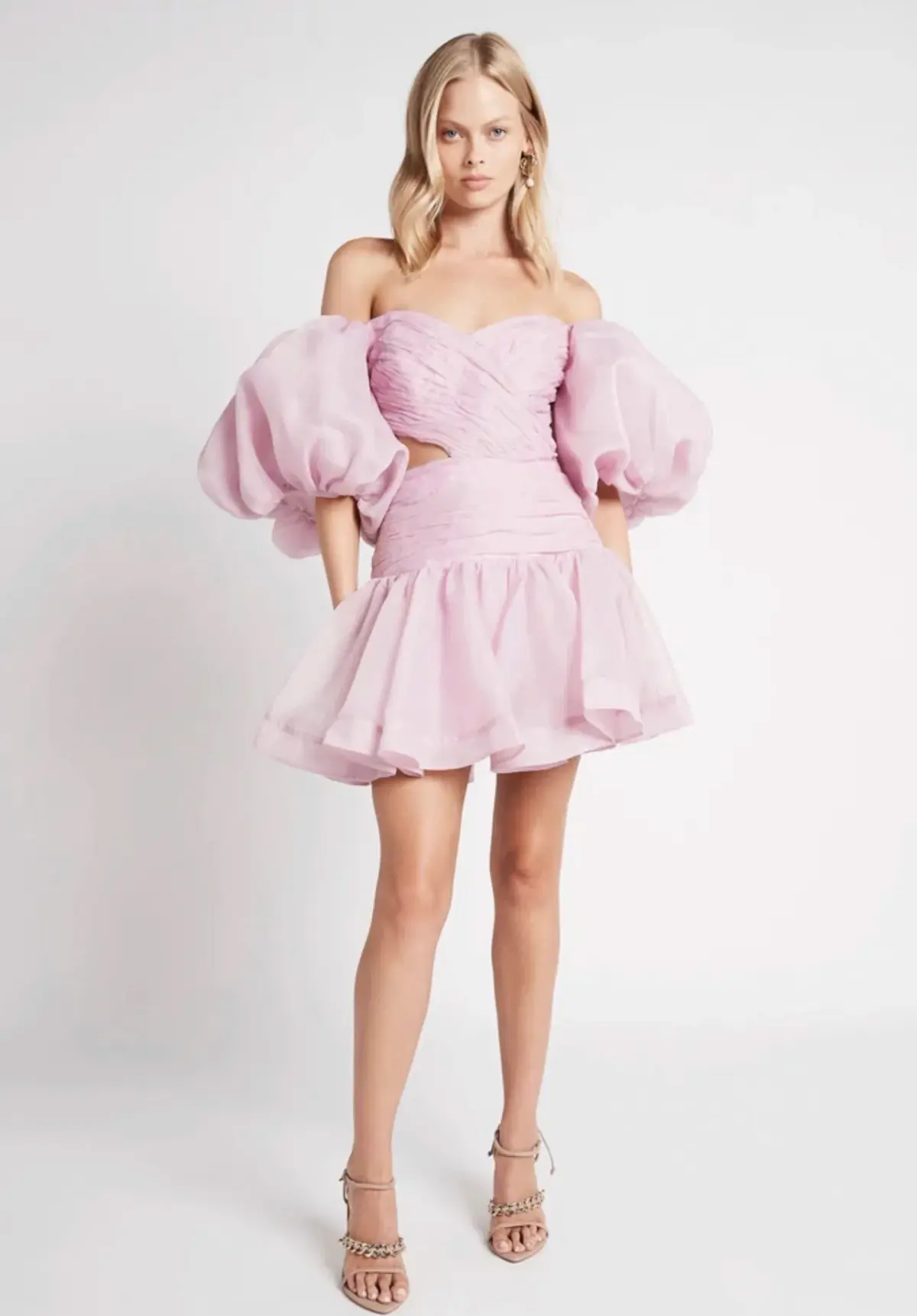 Aje Myriad Cut Out Mini Dress  Pink Size 12 - Image 1