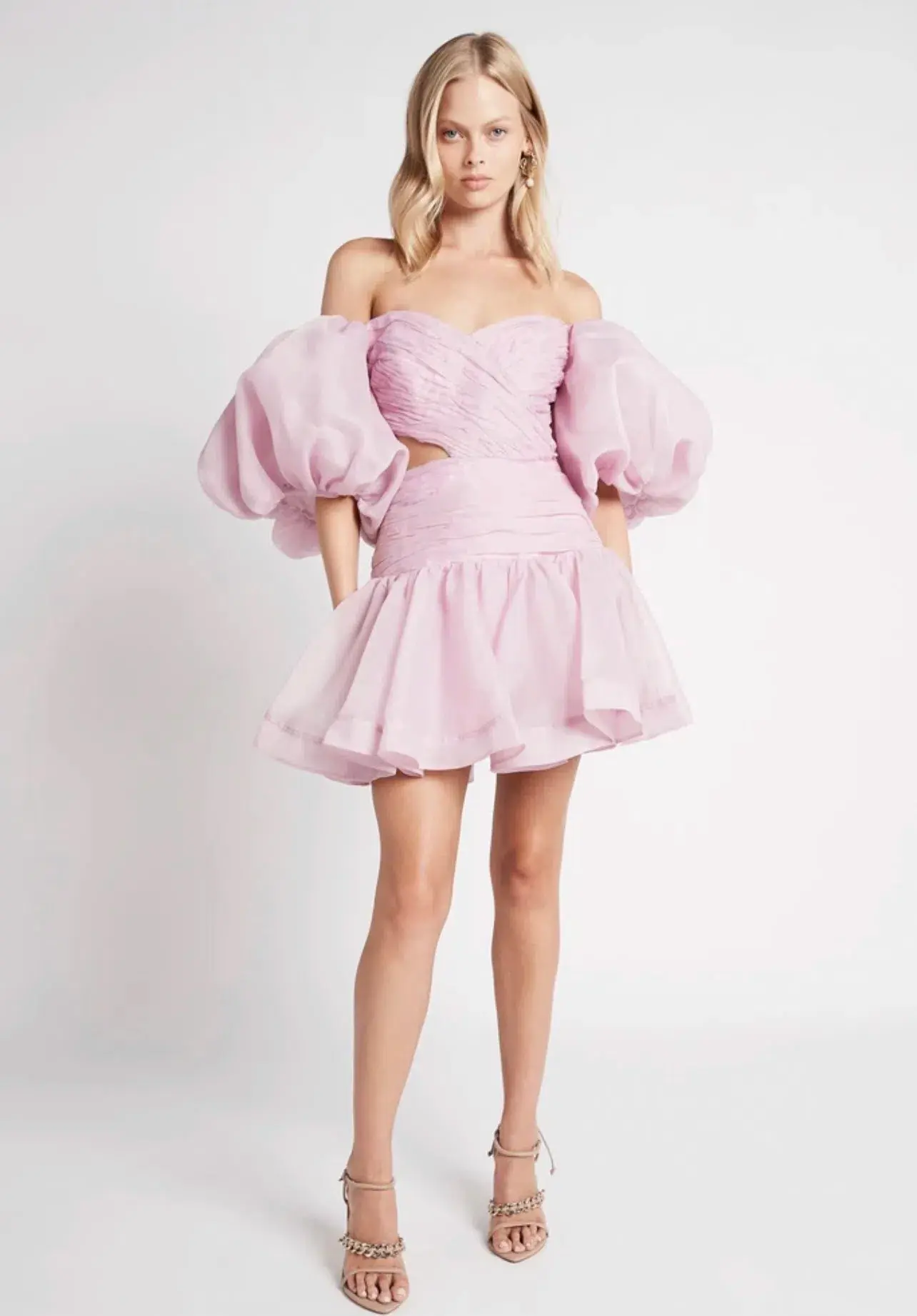 Aje Myriad Cut Out Mini Dress  Pink Size 12 - Image 1