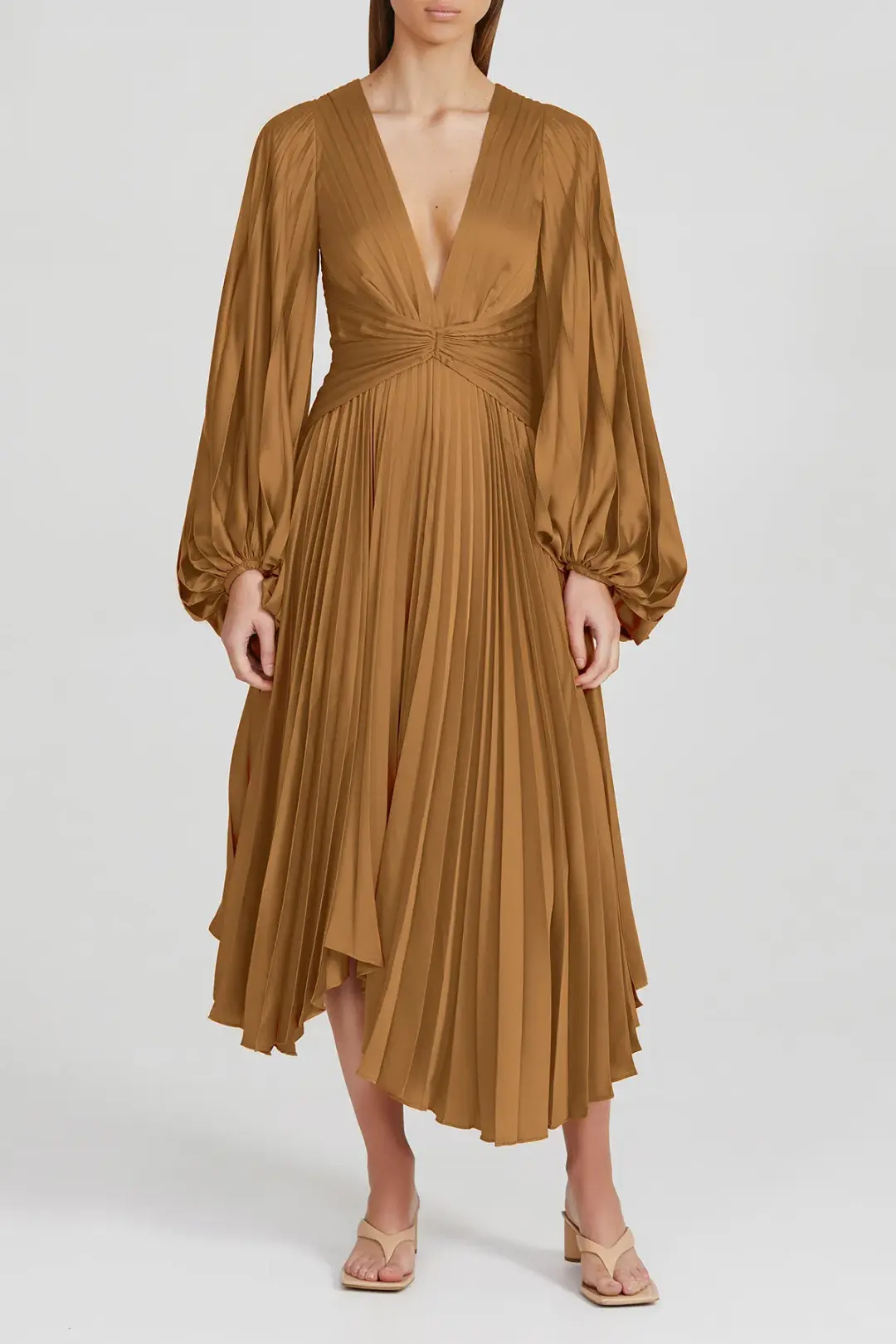 Acler Palms Dress Brown Size 10 for rent on The Volte - main image