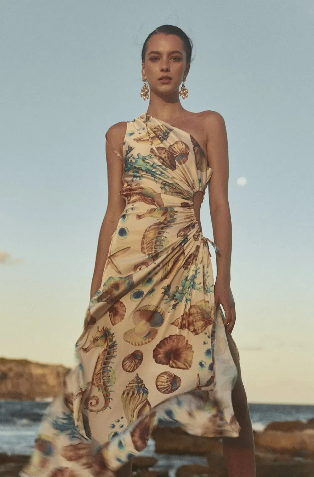 Sonya Moda Nour Seashell Maxi Dress Print Size 10 - Image 2